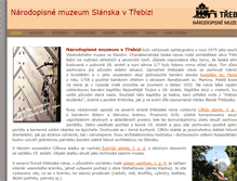 Tablet Screenshot of muzeumtrebiz.cz